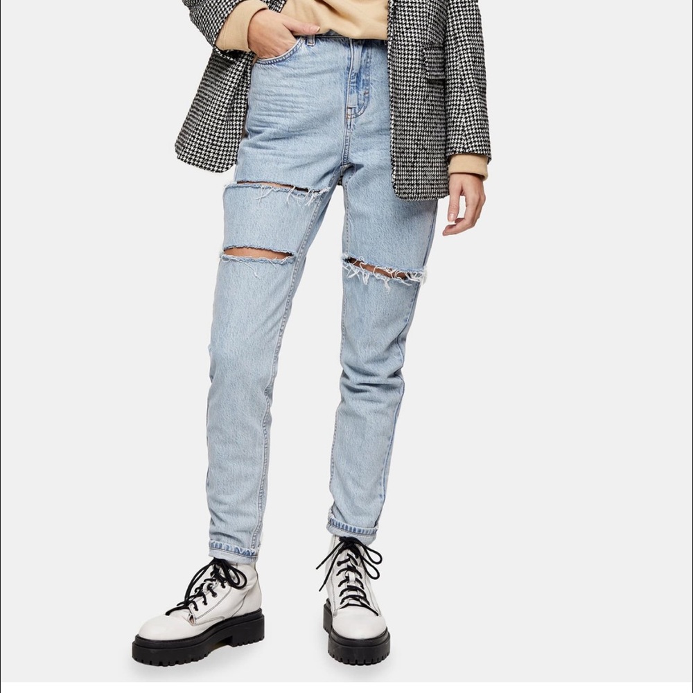 Topshop ripped mom jeans